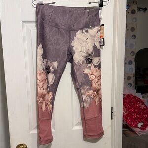 CALIA by Carrie Underwood Floral Leggings - Pink and Gray